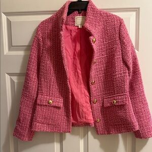 Sail to Sable Pink Tweed Blazer with Gold Buttons Size S